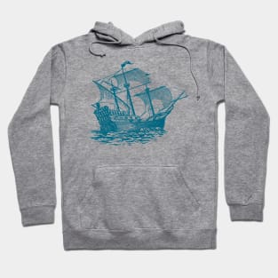 Wooden Sailing ship sketch Hoodie